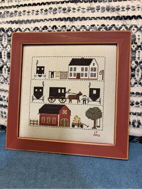 Farmhouse Cross Stitch Wall Art Frames